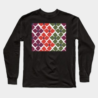 Bright and zingy floral zig zag Long Sleeve T-Shirt